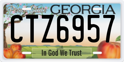 GA license plate CTZ6957