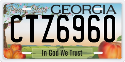 GA license plate CTZ6960