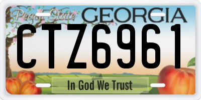 GA license plate CTZ6961