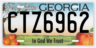 GA license plate CTZ6962