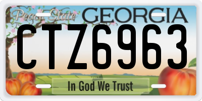 GA license plate CTZ6963