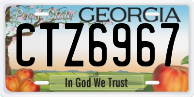 GA license plate CTZ6967