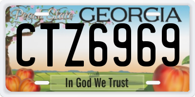 GA license plate CTZ6969