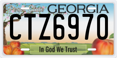 GA license plate CTZ6970