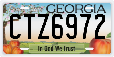 GA license plate CTZ6972