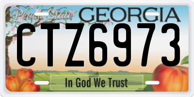 GA license plate CTZ6973