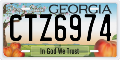 GA license plate CTZ6974