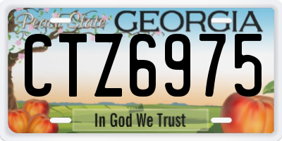 GA license plate CTZ6975