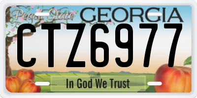 GA license plate CTZ6977