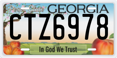 GA license plate CTZ6978