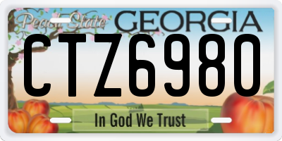 GA license plate CTZ6980