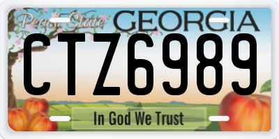GA license plate CTZ6989