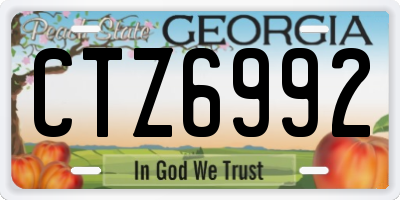 GA license plate CTZ6992