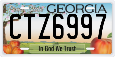 GA license plate CTZ6997