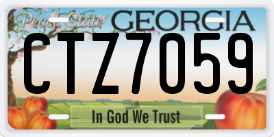 GA license plate CTZ7059