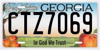 GA license plate CTZ7069
