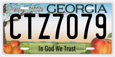 GA license plate CTZ7079