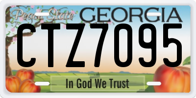 GA license plate CTZ7095