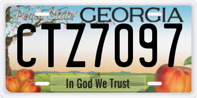 GA license plate CTZ7097