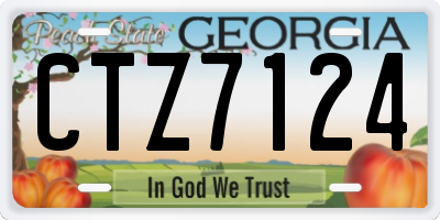 GA license plate CTZ7124