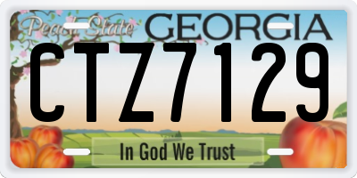 GA license plate CTZ7129