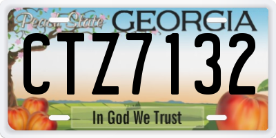 GA license plate CTZ7132