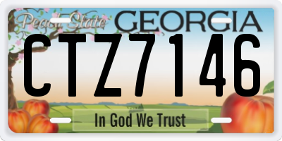 GA license plate CTZ7146