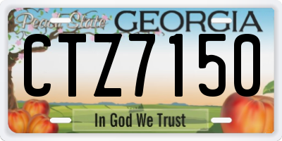 GA license plate CTZ7150