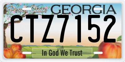 GA license plate CTZ7152