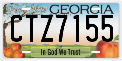 GA license plate CTZ7155