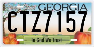 GA license plate CTZ7157
