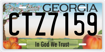 GA license plate CTZ7159