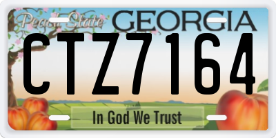 GA license plate CTZ7164