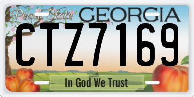 GA license plate CTZ7169
