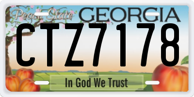 GA license plate CTZ7178