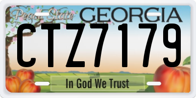 GA license plate CTZ7179