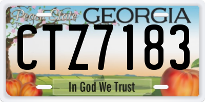 GA license plate CTZ7183