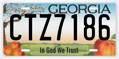 GA license plate CTZ7186