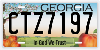 GA license plate CTZ7197