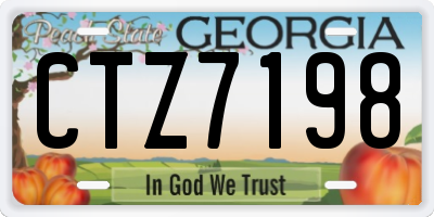 GA license plate CTZ7198