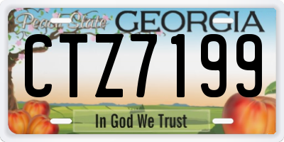GA license plate CTZ7199