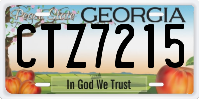 GA license plate CTZ7215