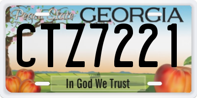 GA license plate CTZ7221