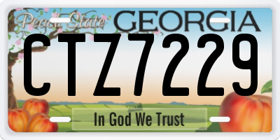 GA license plate CTZ7229