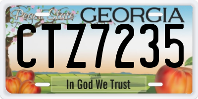 GA license plate CTZ7235