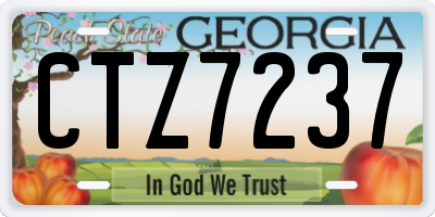 GA license plate CTZ7237