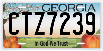 GA license plate CTZ7239