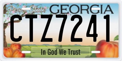 GA license plate CTZ7241