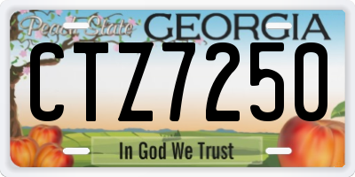 GA license plate CTZ7250