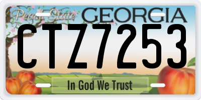 GA license plate CTZ7253